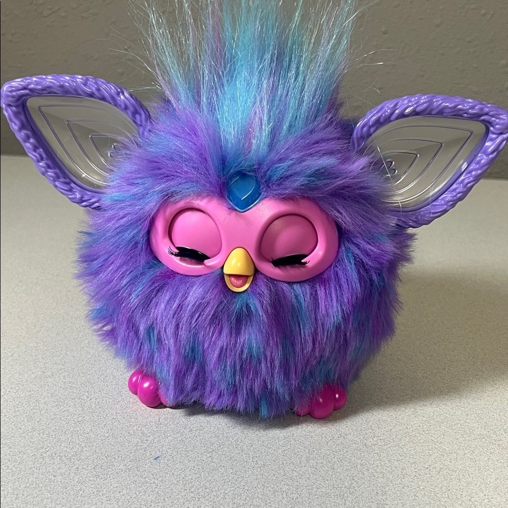 Vibrant Purple and Blue Plush Pet Toy